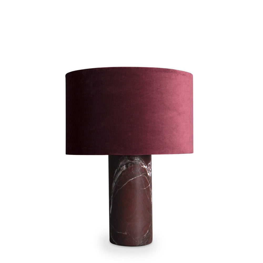 statement lamp, burgundy