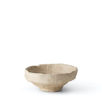 SUSTAIN sculptural papier mache bowl, sand