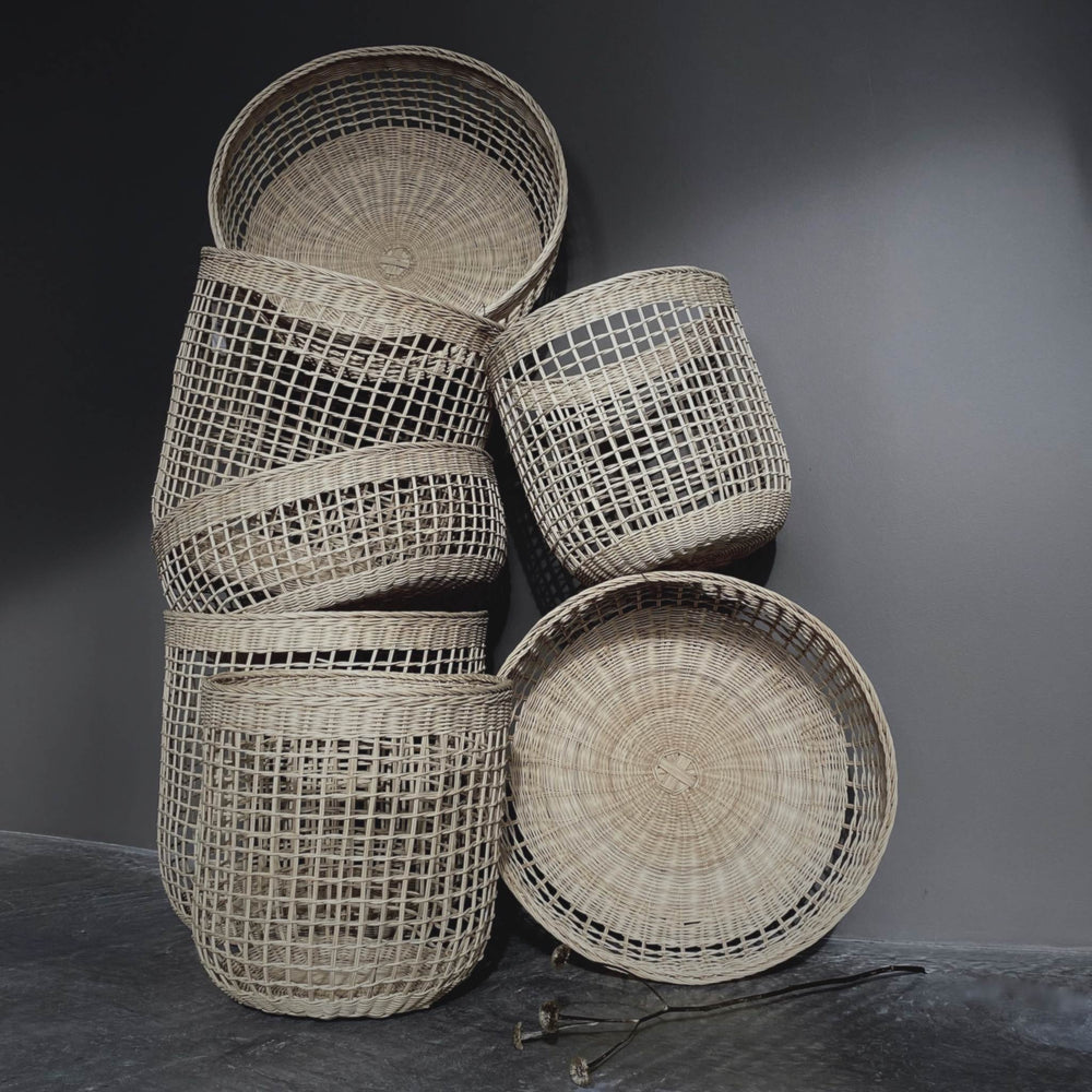 
                  
                    Rattan baskets, set of 3
                  
                