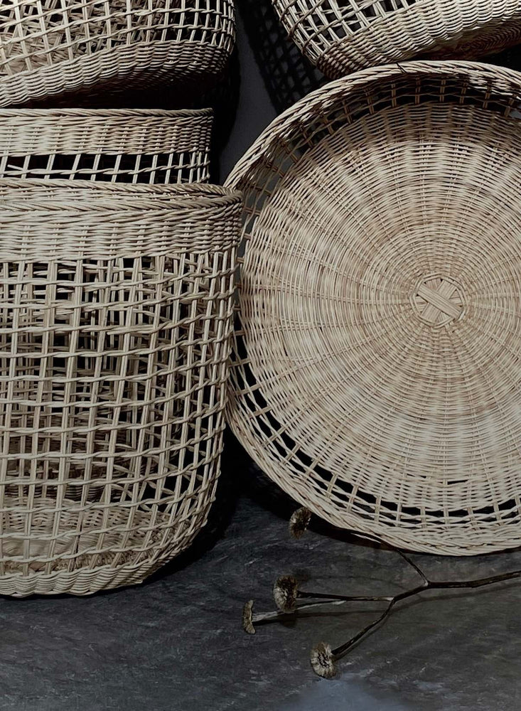 
                  
                    Rattan baskets, set of 3
                  
                