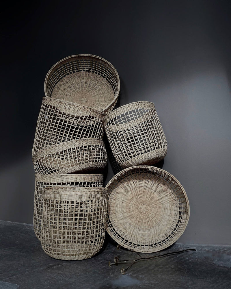 
                  
                    Rattan baskets, set of 3
                  
                