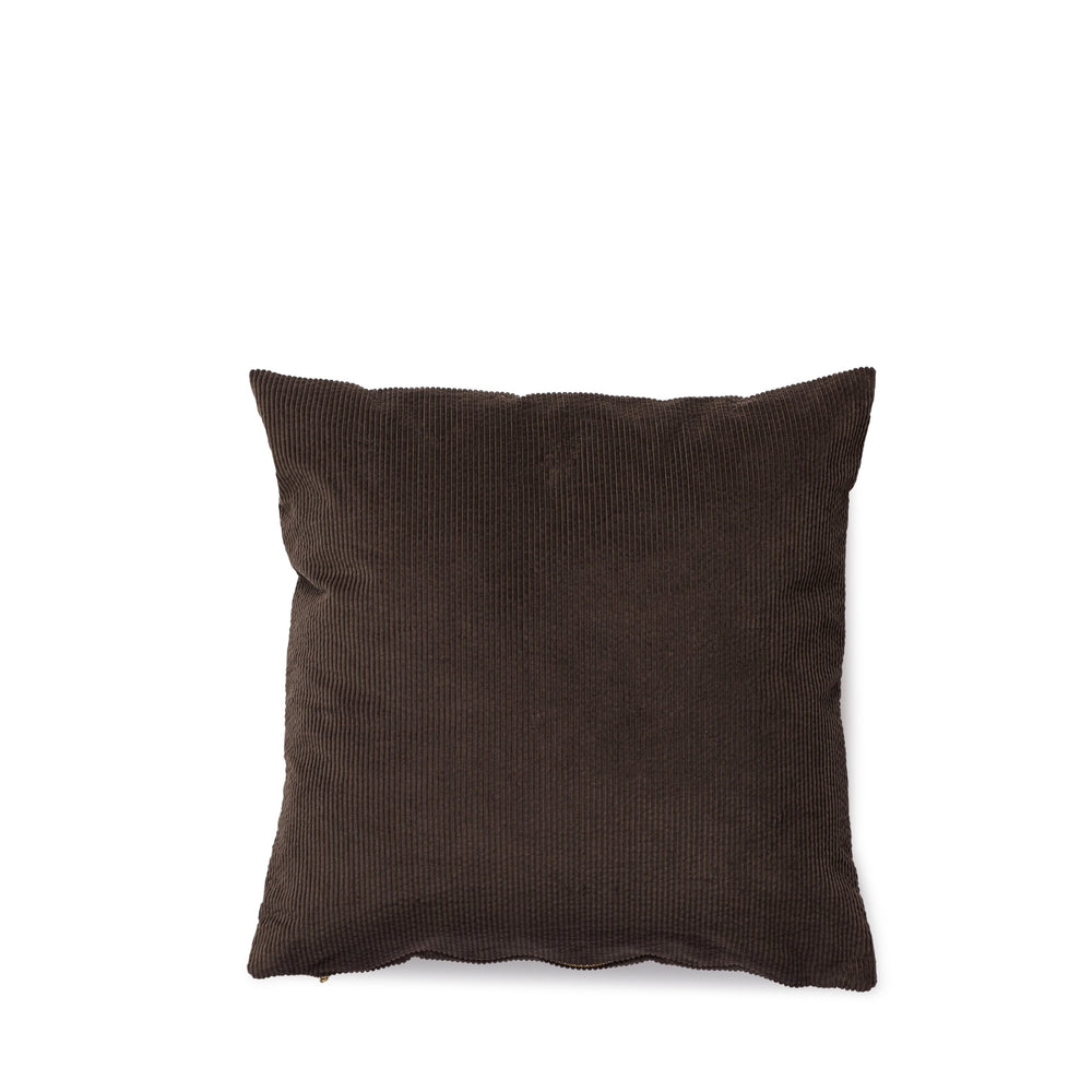 corduroy cushion, chocolate